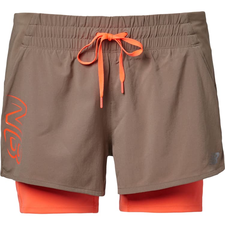 New Balance Printed Impact Run 2in1 Løbeshorts Dame