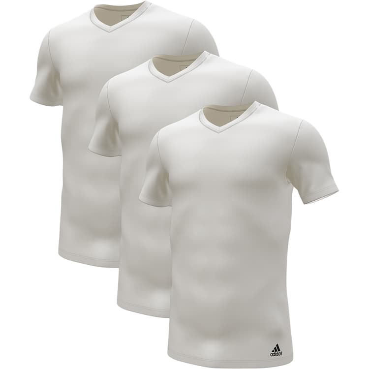 adidas 3-Pak V-Neck T-shirt Herre