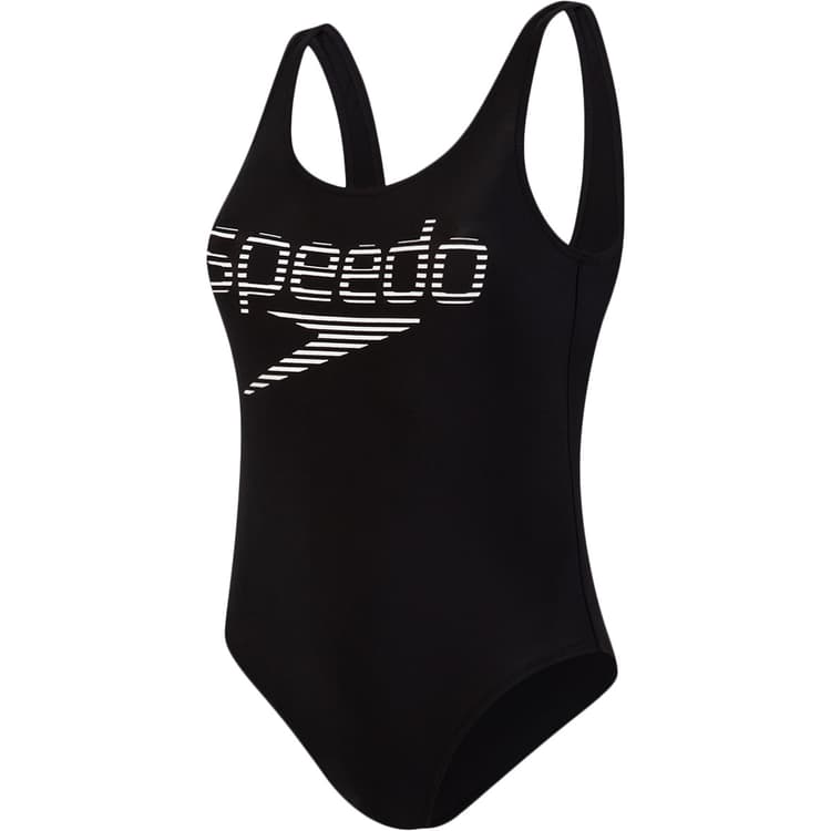 Speedo Stripe Logo Deep U-Back Badedragt Dame