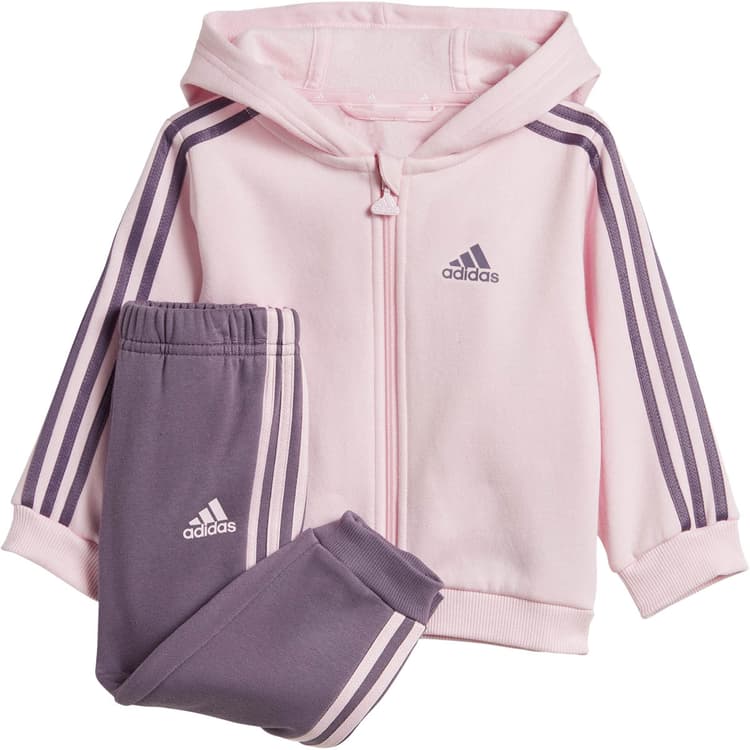 adidas 3-Stripes Full Zip Hood Joggingsæt Børn