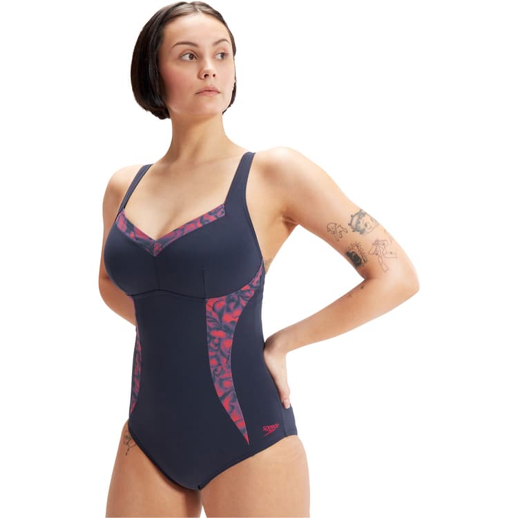 Speedo Shaping Printed Badedragt Dame
