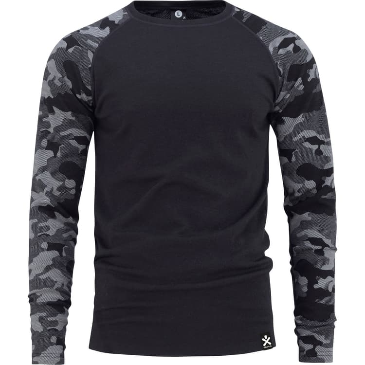 Bula Camo Merino Uld Crew Skiundertrøje Herre
