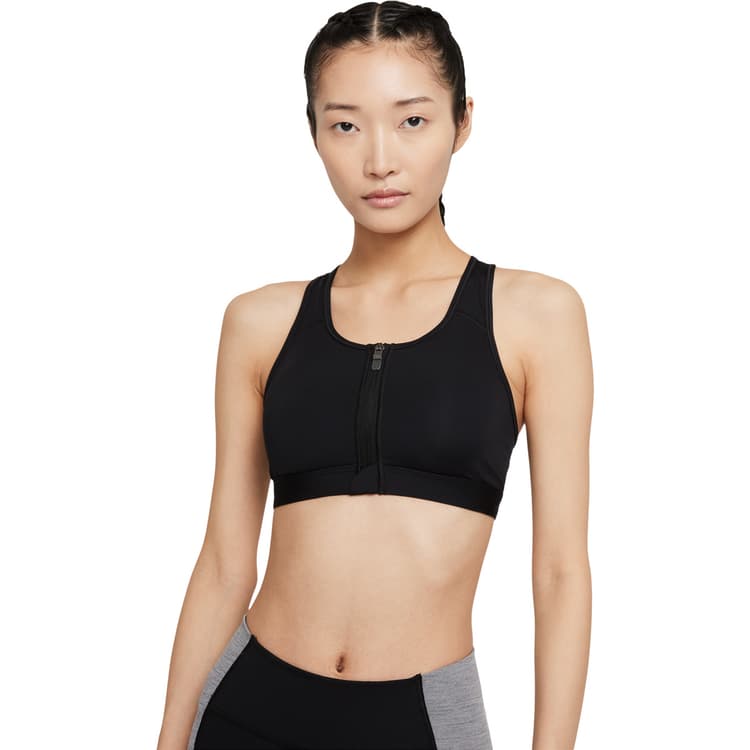 Nike Dri-FIT Swoosh Zip-Front Sports BH Dame