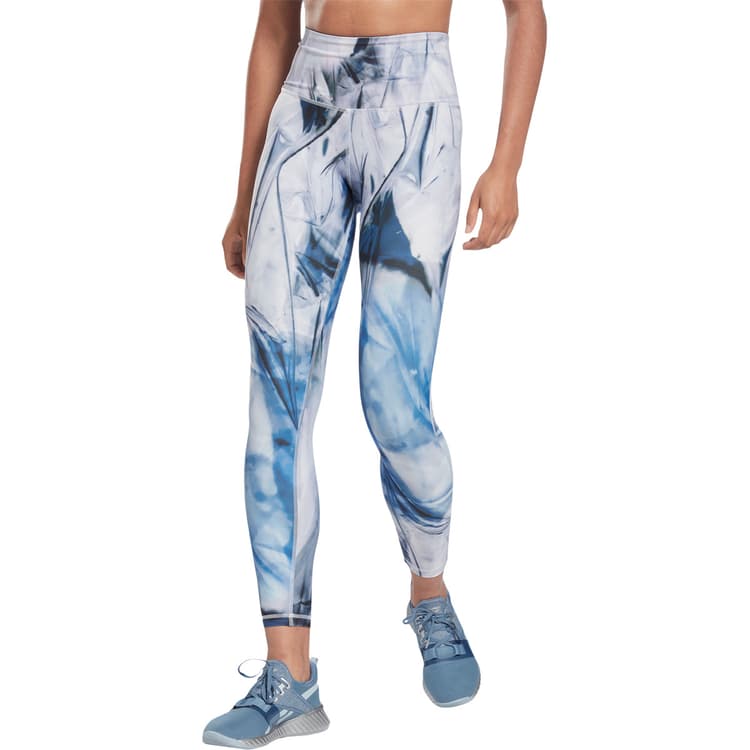 Reebok Studio Lux Bold 2.0 Liquid Abyss Print High Rise Træningstights Dame