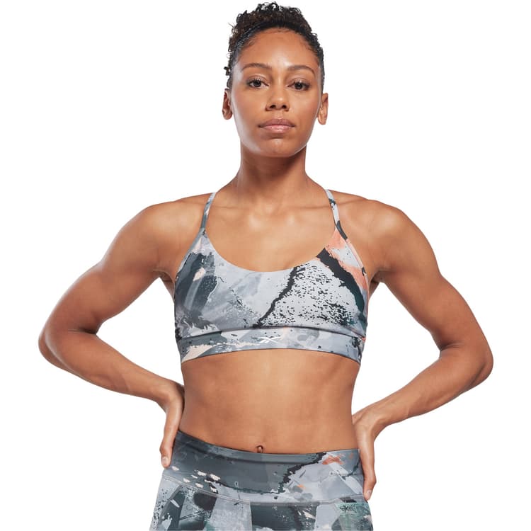 Reebok Lux Strappy AOP Medium Support Sports BH Dame