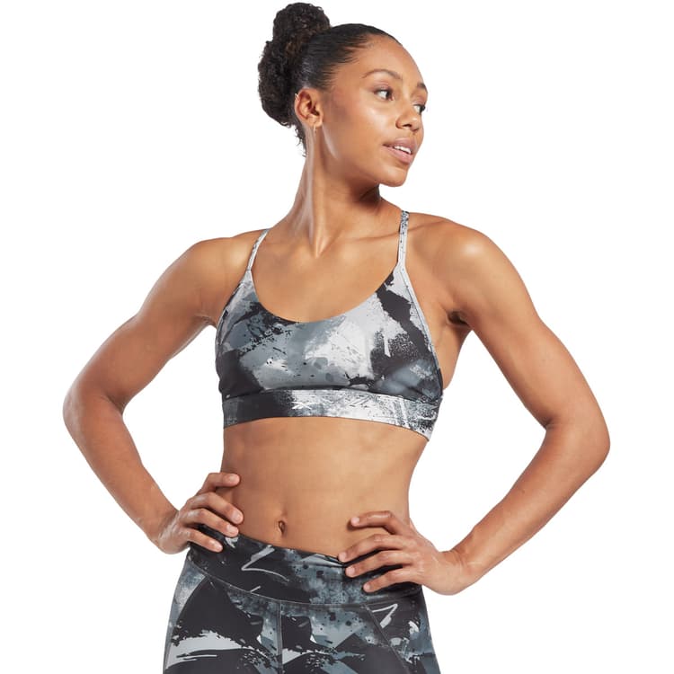 Reebok Lux Strappy AOP Medium Support Sports BH Dame