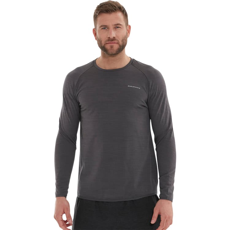 Endurance Avan Waffle Langærmet Løbe T-shirt Herre