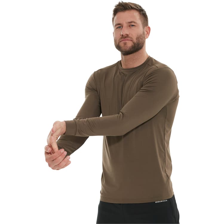 Endurance Hubend Langærmet Løbe T-shirt Herre