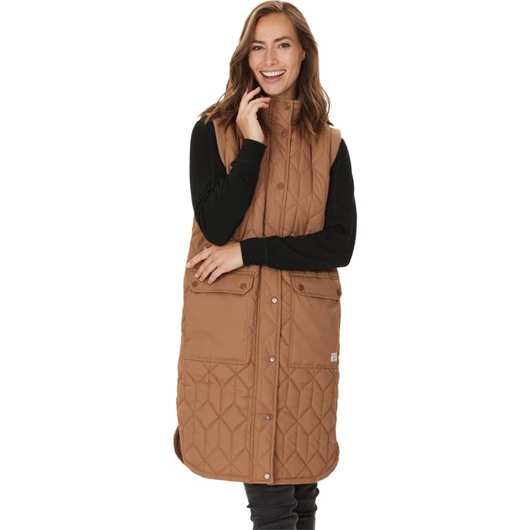 Weather Report Beah Long Quiltet Vest Dame