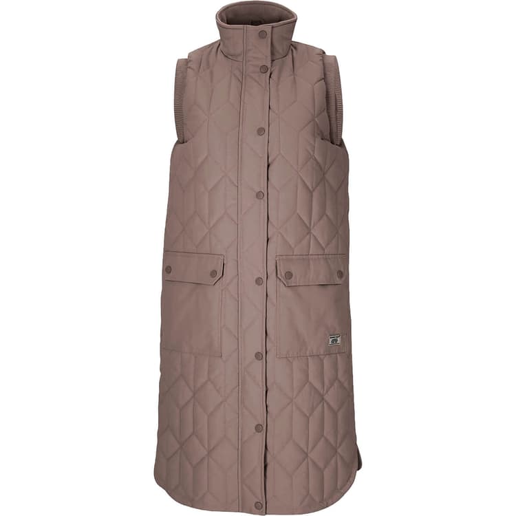 Weather Report Beah Long Quiltet Vest Dame