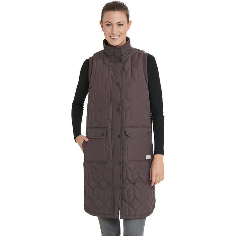 Weather Report Beah Long Quiltet Vest Dame