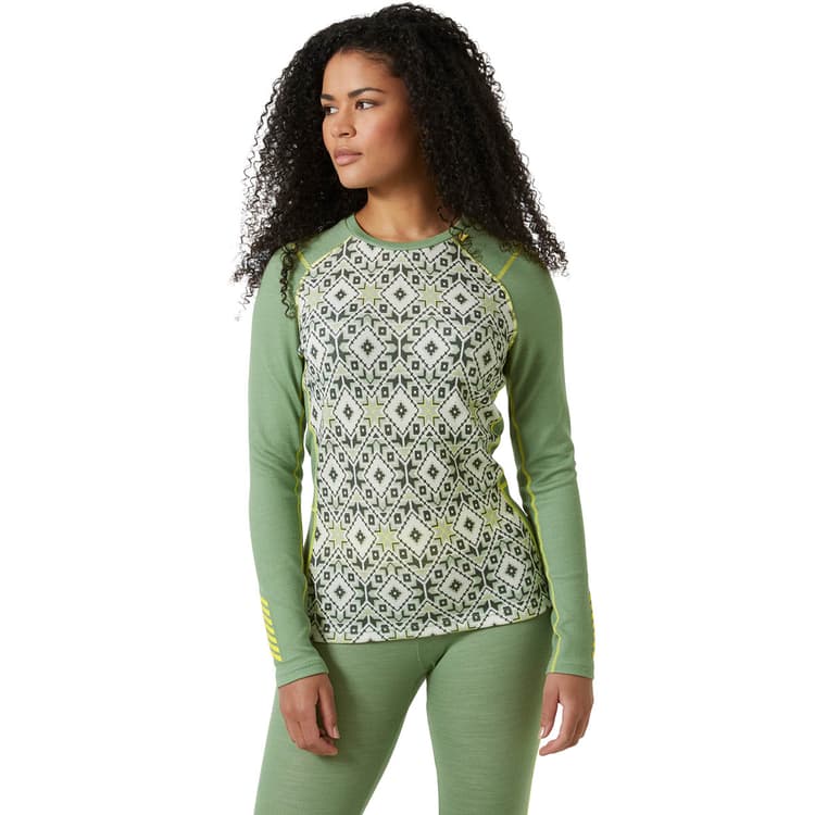 Helly Hansen Lifa Midweight Graphic Merinould Skiundertrøje Dame