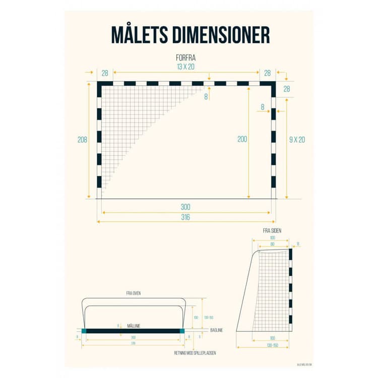 Håndboldmål Plakat